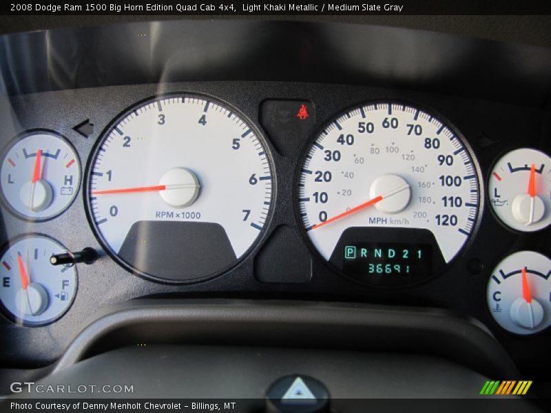 Light Khaki Metallic / Medium Slate Gray 2008 Dodge Ram 1500 Big Horn Edition Quad Cab 4x4