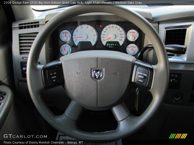 Light Khaki Metallic / Medium Slate Gray 2008 Dodge Ram 1500 Big Horn Edition Quad Cab 4x4