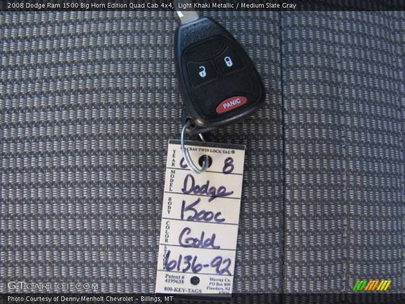 Light Khaki Metallic / Medium Slate Gray 2008 Dodge Ram 1500 Big Horn Edition Quad Cab 4x4