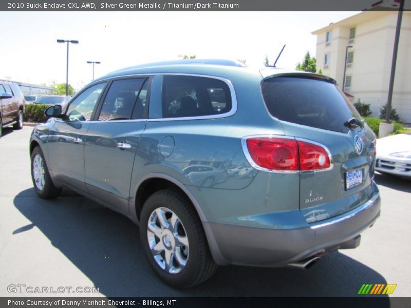 Silver Green Metallic / Titanium/Dark Titanium 2010 Buick Enclave CXL AWD