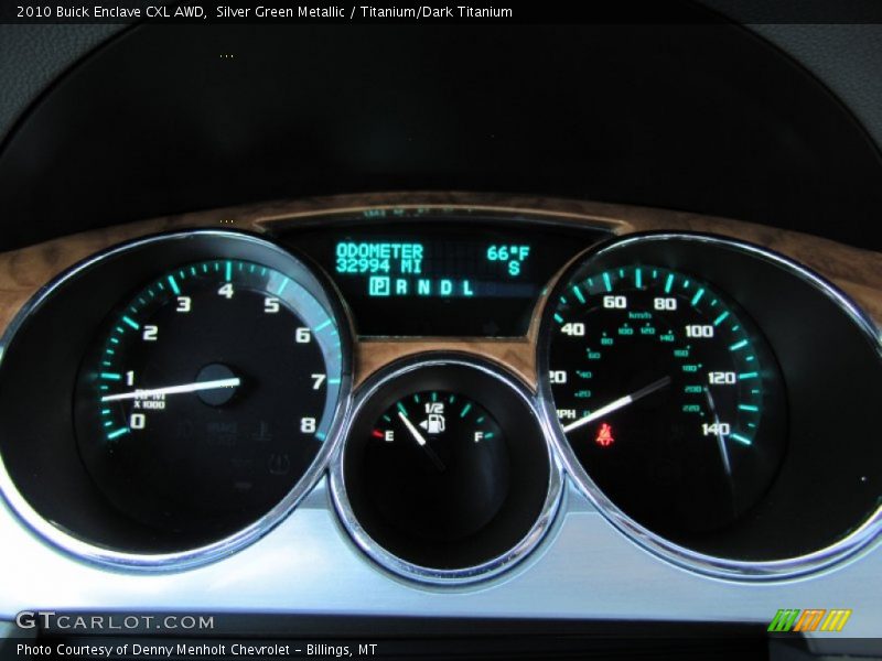 Silver Green Metallic / Titanium/Dark Titanium 2010 Buick Enclave CXL AWD
