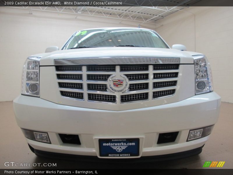 White Diamond / Cocoa/Cashmere 2009 Cadillac Escalade ESV AWD