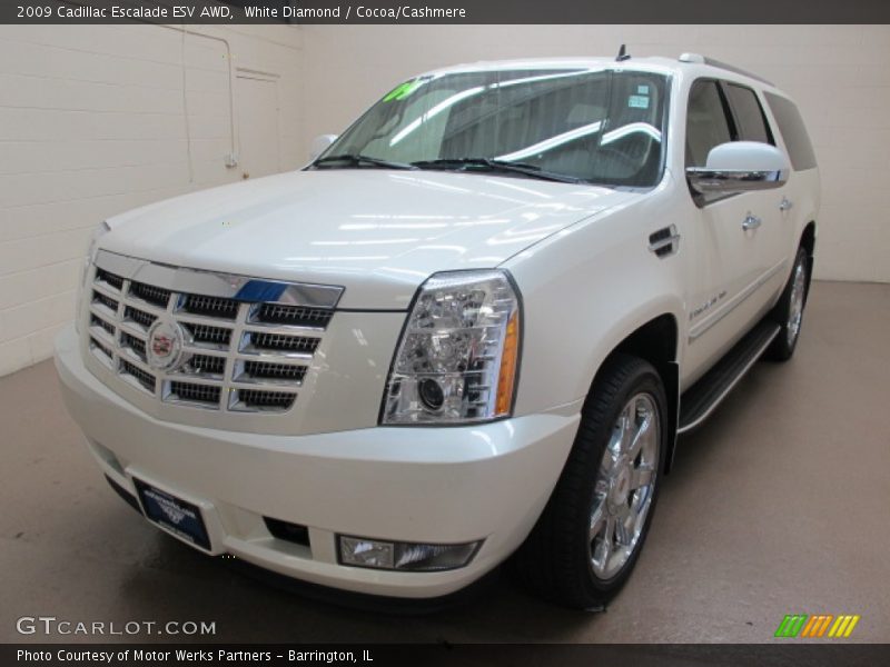 White Diamond / Cocoa/Cashmere 2009 Cadillac Escalade ESV AWD