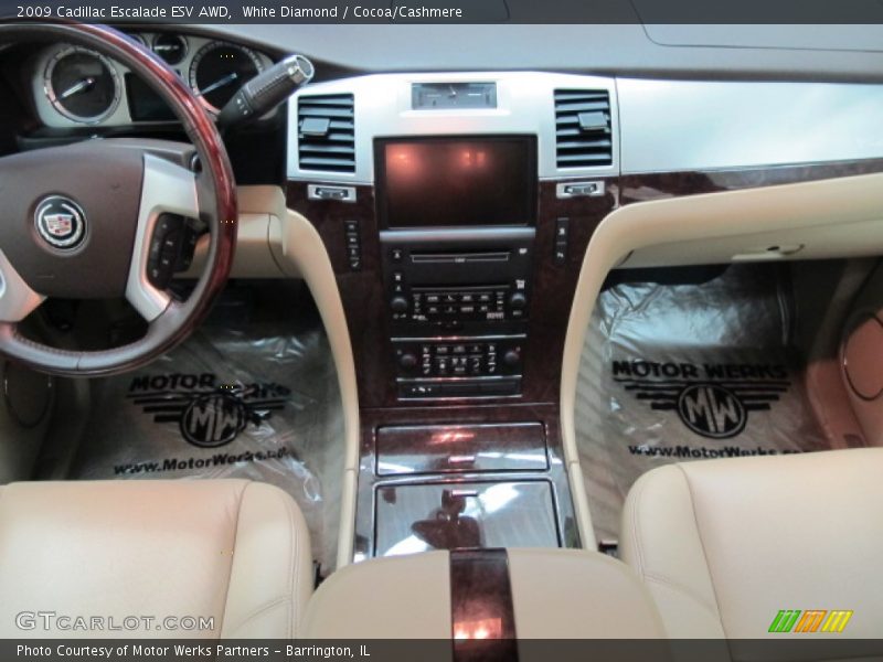 White Diamond / Cocoa/Cashmere 2009 Cadillac Escalade ESV AWD