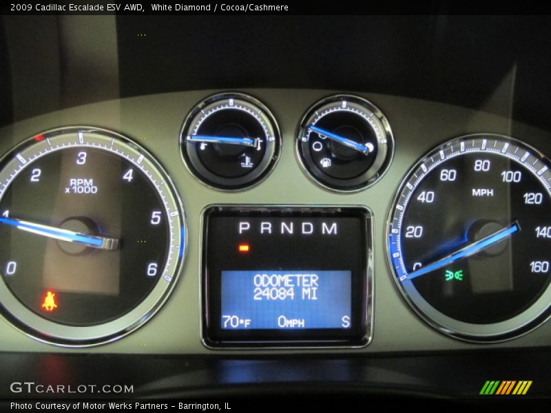 White Diamond / Cocoa/Cashmere 2009 Cadillac Escalade ESV AWD