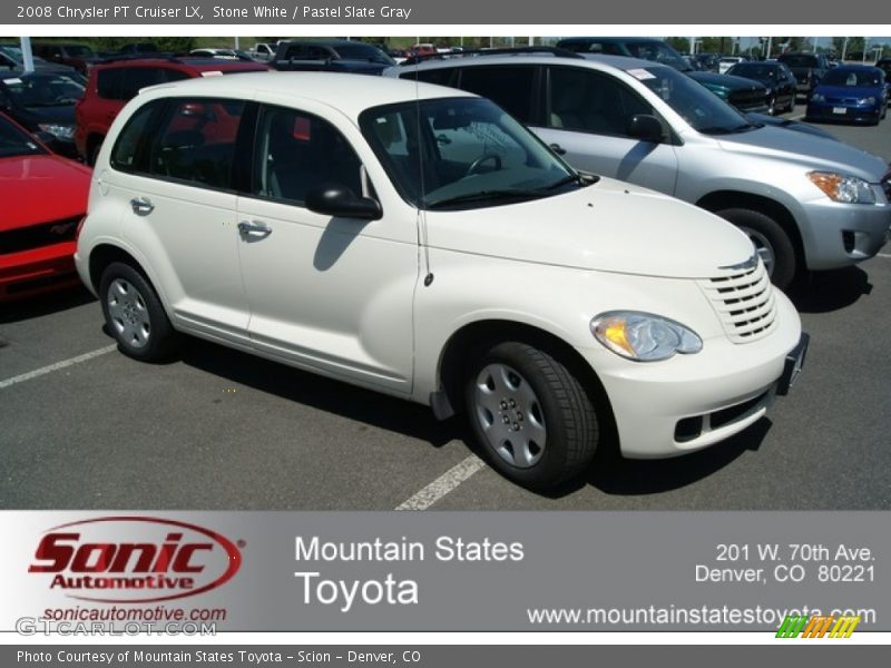 Stone White / Pastel Slate Gray 2008 Chrysler PT Cruiser LX