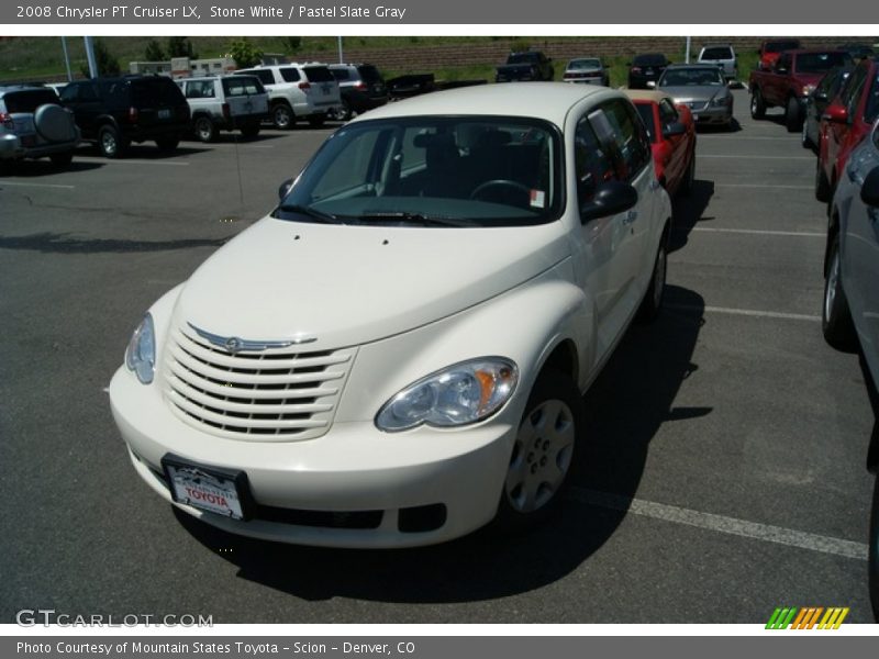 Stone White / Pastel Slate Gray 2008 Chrysler PT Cruiser LX