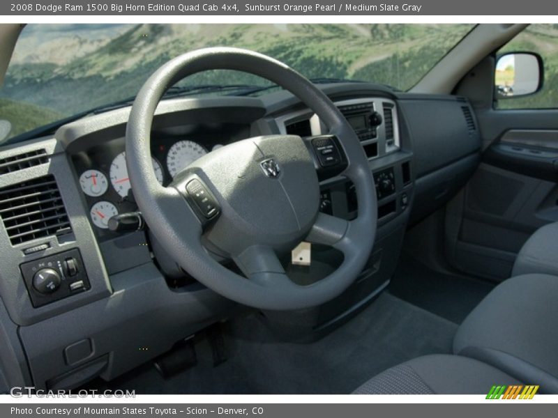 Sunburst Orange Pearl / Medium Slate Gray 2008 Dodge Ram 1500 Big Horn Edition Quad Cab 4x4