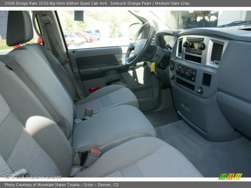 Sunburst Orange Pearl / Medium Slate Gray 2008 Dodge Ram 1500 Big Horn Edition Quad Cab 4x4