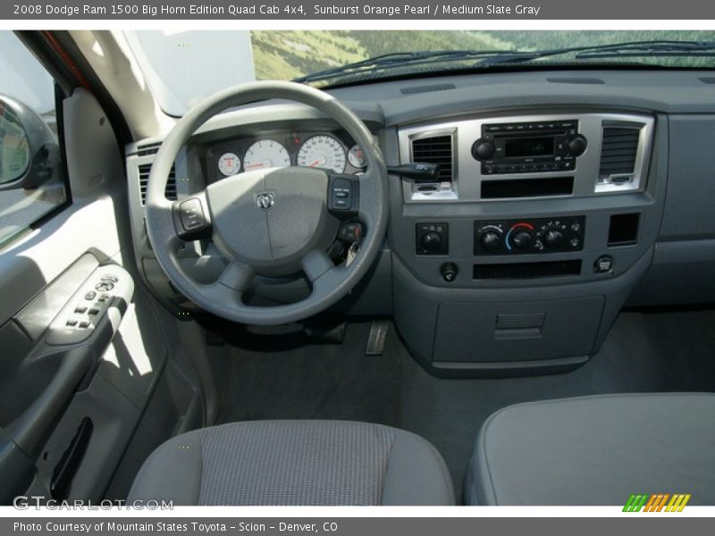 Sunburst Orange Pearl / Medium Slate Gray 2008 Dodge Ram 1500 Big Horn Edition Quad Cab 4x4