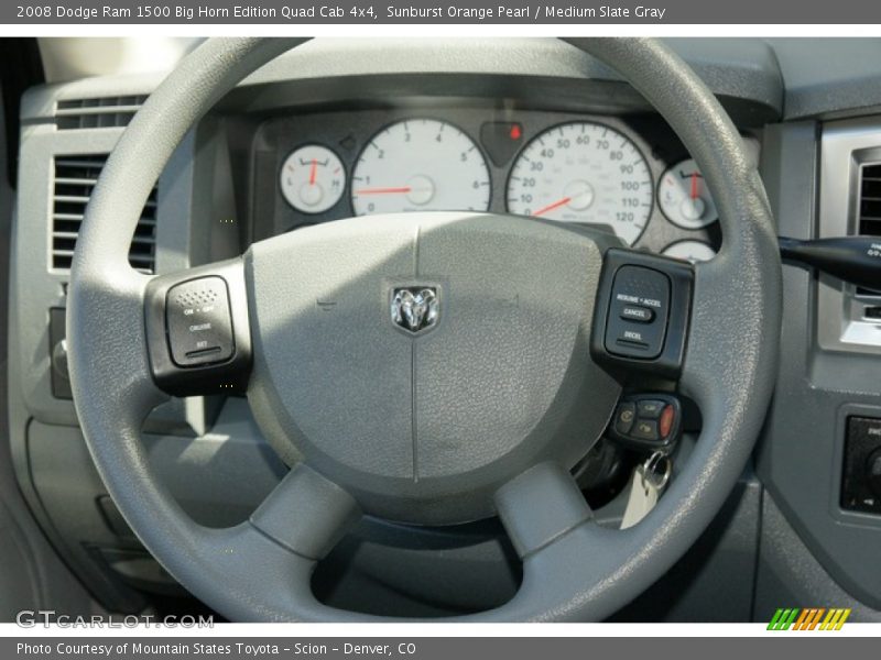 Sunburst Orange Pearl / Medium Slate Gray 2008 Dodge Ram 1500 Big Horn Edition Quad Cab 4x4