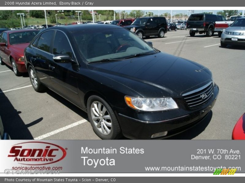 Ebony Black / Gray 2008 Hyundai Azera Limited
