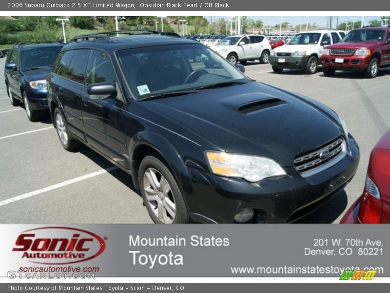 Obsidian Black Pearl / Off Black 2006 Subaru Outback 2.5 XT Limited Wagon