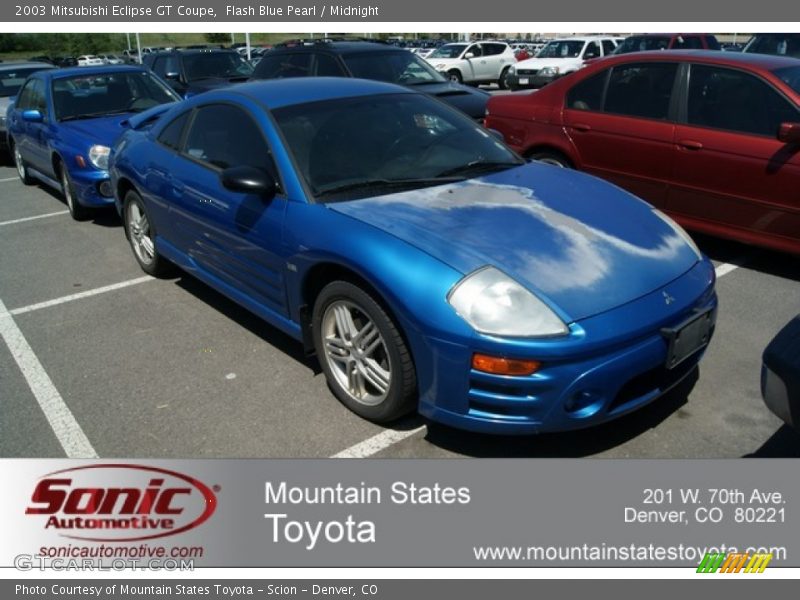 Flash Blue Pearl / Midnight 2003 Mitsubishi Eclipse GT Coupe