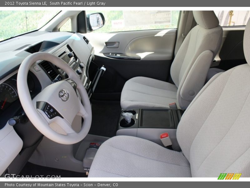 South Pacific Pearl / Light Gray 2012 Toyota Sienna LE