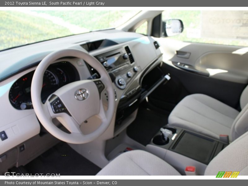 South Pacific Pearl / Light Gray 2012 Toyota Sienna LE