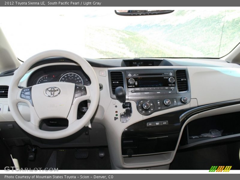 South Pacific Pearl / Light Gray 2012 Toyota Sienna LE