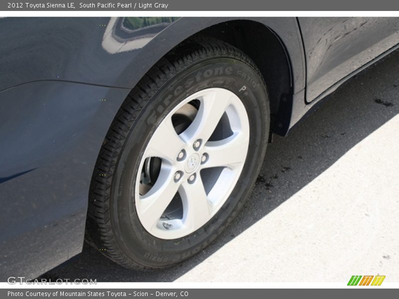 South Pacific Pearl / Light Gray 2012 Toyota Sienna LE