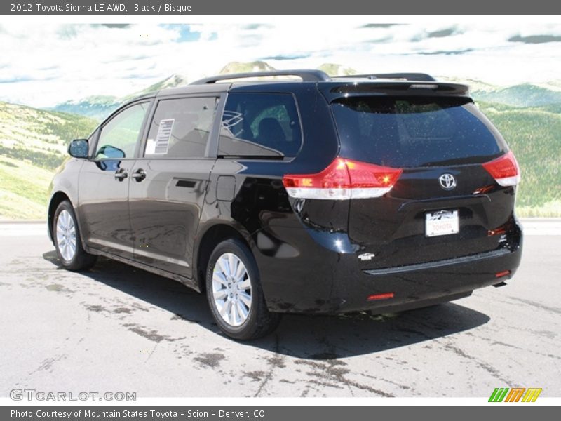 Black / Bisque 2012 Toyota Sienna LE AWD