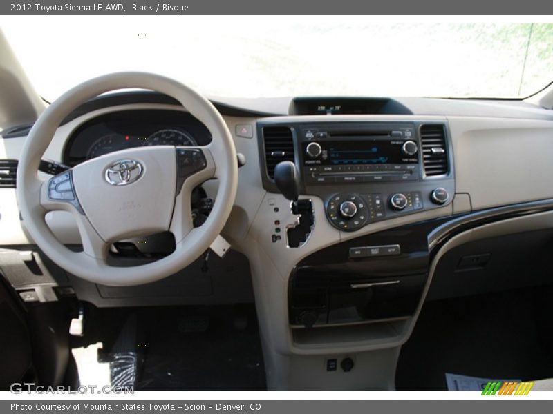 Black / Bisque 2012 Toyota Sienna LE AWD