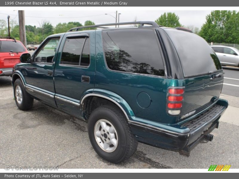 Emerald Green Metallic / Medium Gray 1996 Chevrolet Blazer LS 4x4