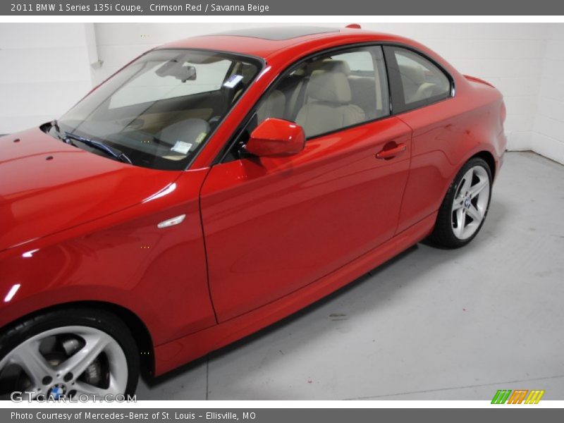 Crimson Red / Savanna Beige 2011 BMW 1 Series 135i Coupe