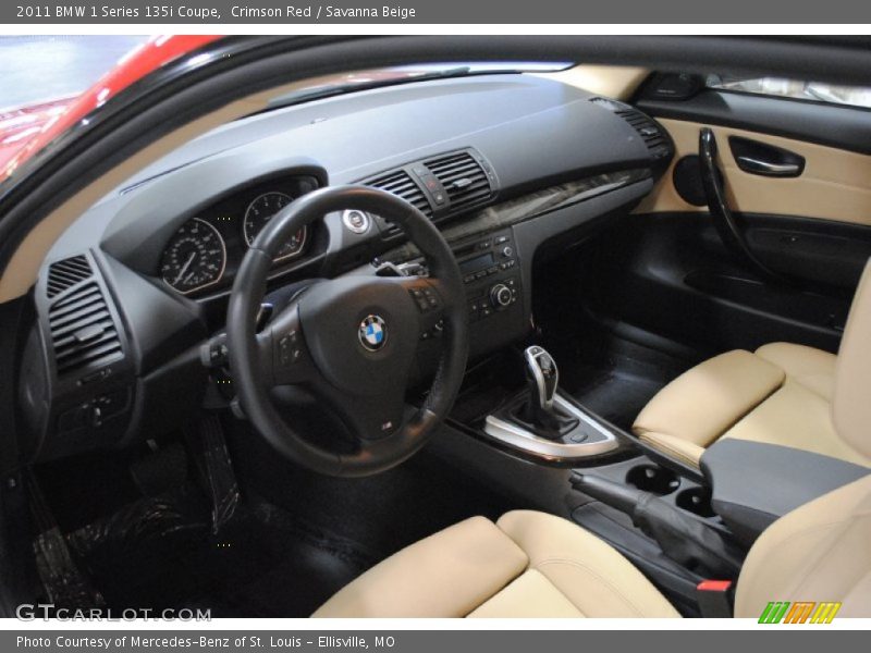 Crimson Red / Savanna Beige 2011 BMW 1 Series 135i Coupe