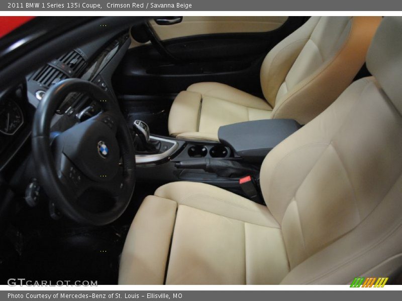 Crimson Red / Savanna Beige 2011 BMW 1 Series 135i Coupe