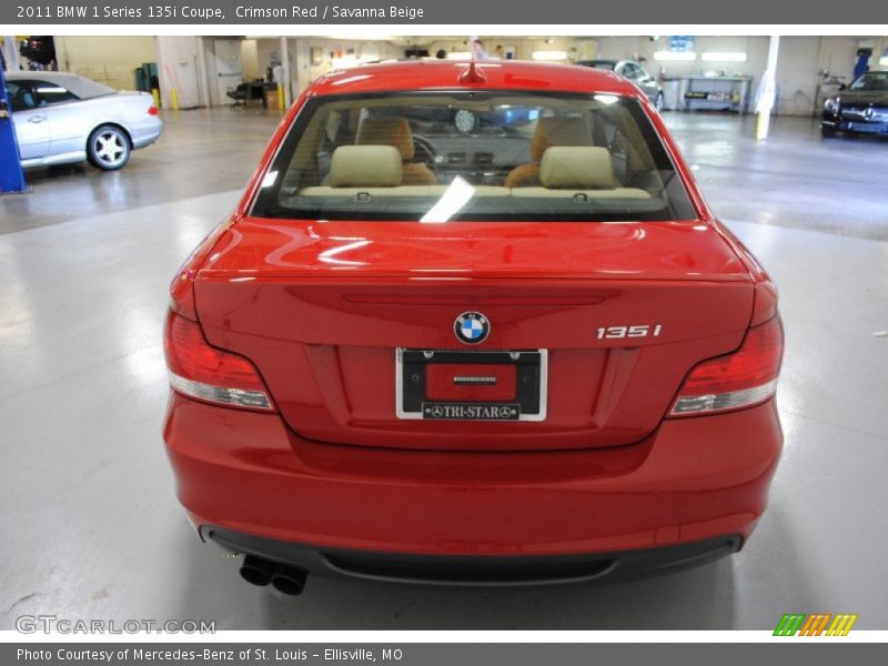 Crimson Red / Savanna Beige 2011 BMW 1 Series 135i Coupe