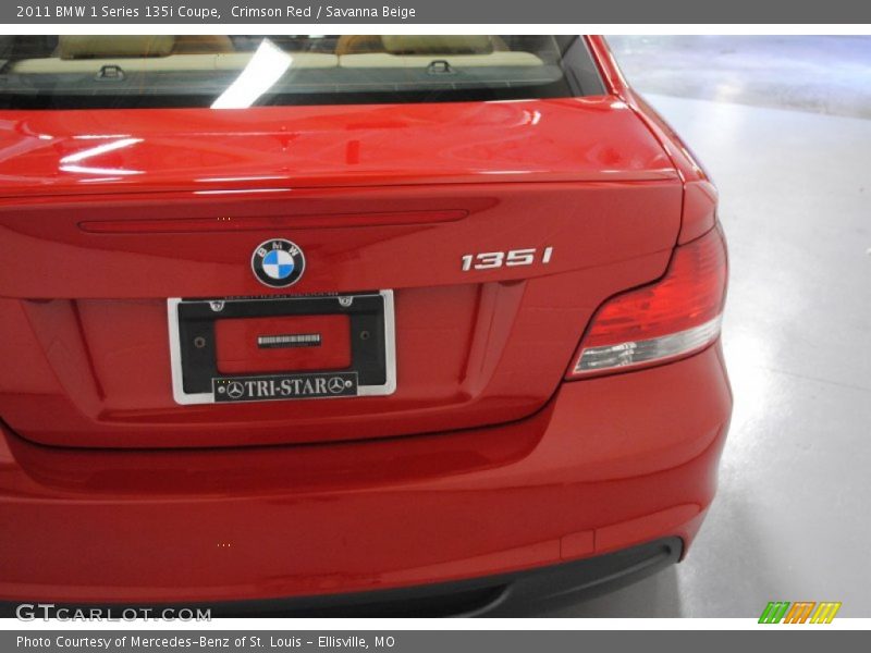 Crimson Red / Savanna Beige 2011 BMW 1 Series 135i Coupe
