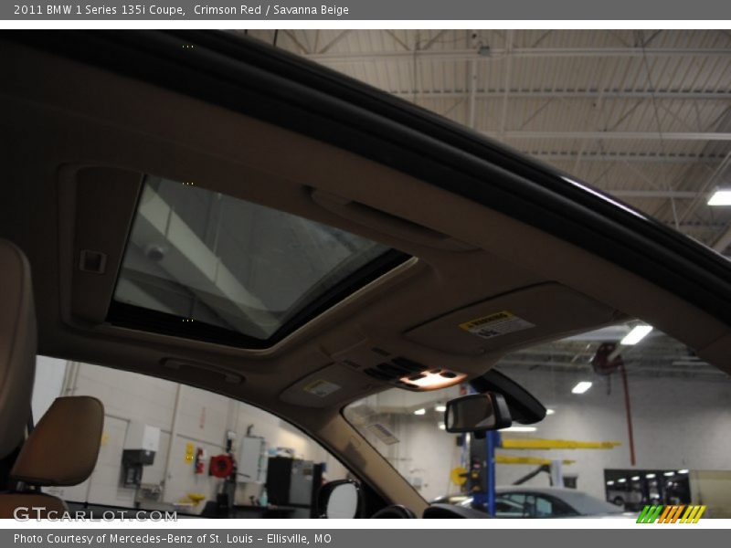 Crimson Red / Savanna Beige 2011 BMW 1 Series 135i Coupe