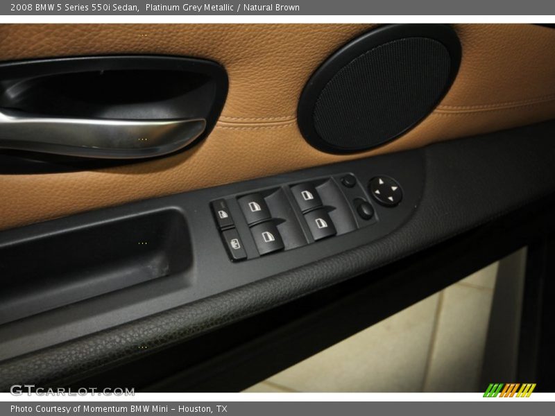 Platinum Grey Metallic / Natural Brown 2008 BMW 5 Series 550i Sedan