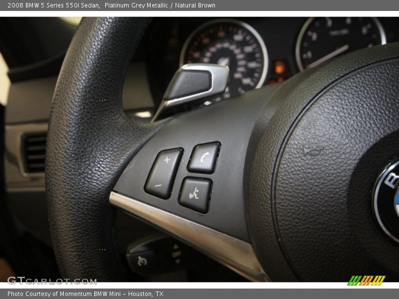 Platinum Grey Metallic / Natural Brown 2008 BMW 5 Series 550i Sedan