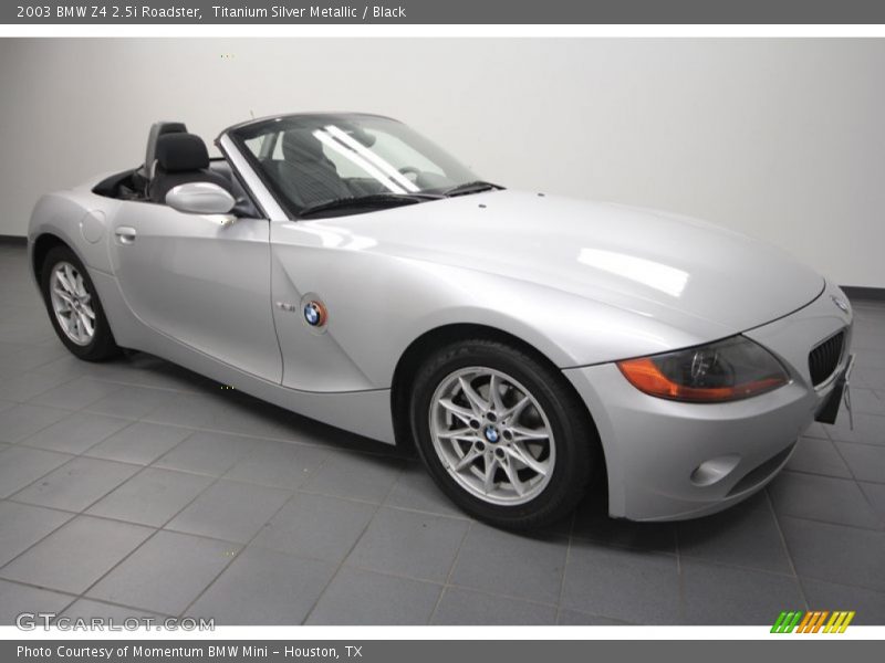Titanium Silver Metallic / Black 2003 BMW Z4 2.5i Roadster