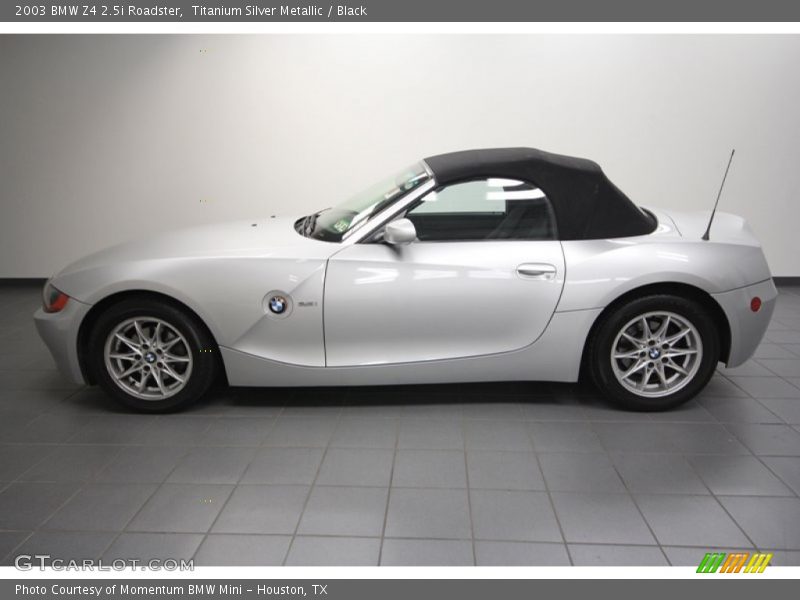 Titanium Silver Metallic / Black 2003 BMW Z4 2.5i Roadster