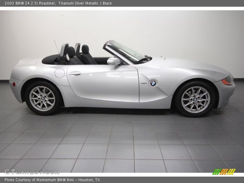 Titanium Silver Metallic / Black 2003 BMW Z4 2.5i Roadster