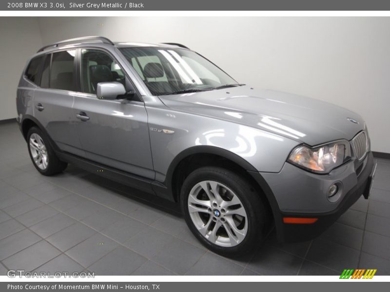 Silver Grey Metallic / Black 2008 BMW X3 3.0si