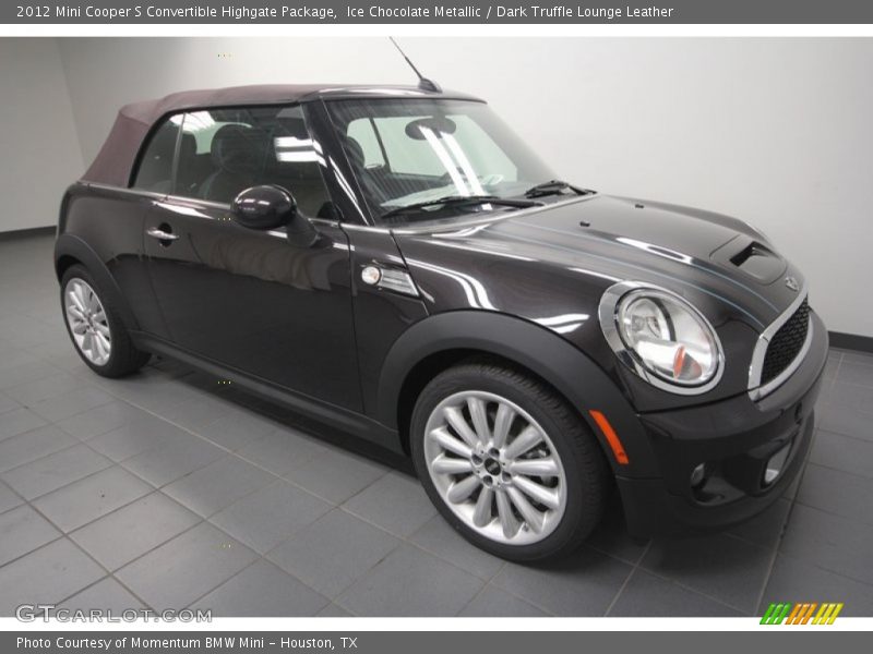 Ice Chocolate Metallic / Dark Truffle Lounge Leather 2012 Mini Cooper S Convertible Highgate Package