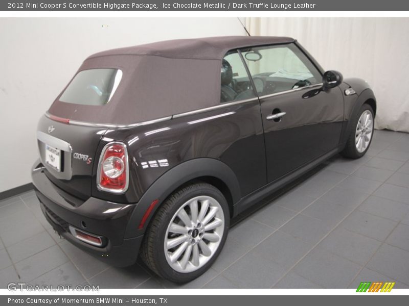 Ice Chocolate Metallic / Dark Truffle Lounge Leather 2012 Mini Cooper S Convertible Highgate Package