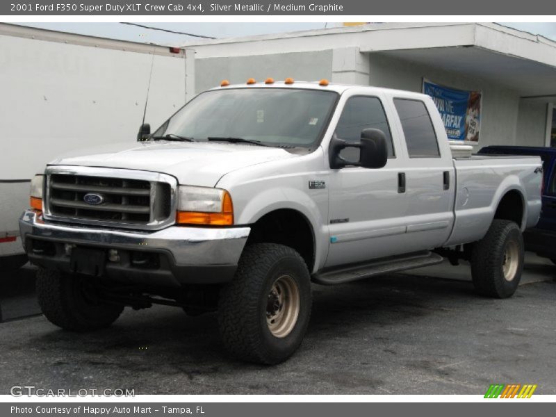 Silver Metallic / Medium Graphite 2001 Ford F350 Super Duty XLT Crew Cab 4x4