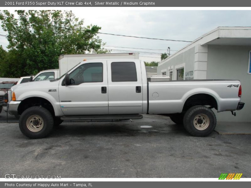 Silver Metallic / Medium Graphite 2001 Ford F350 Super Duty XLT Crew Cab 4x4
