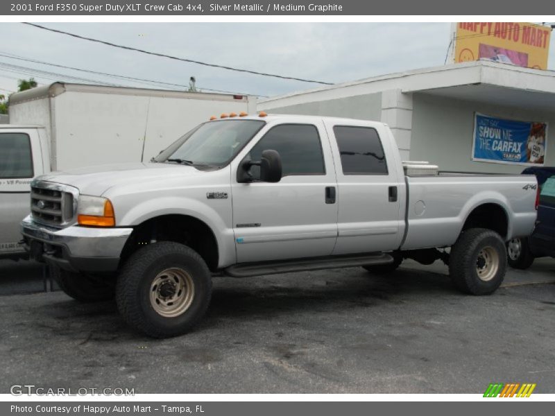 Silver Metallic / Medium Graphite 2001 Ford F350 Super Duty XLT Crew Cab 4x4