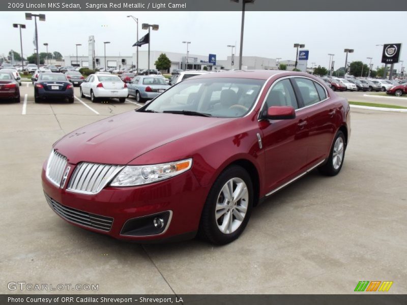 Sangria Red Metallic / Light Camel 2009 Lincoln MKS Sedan