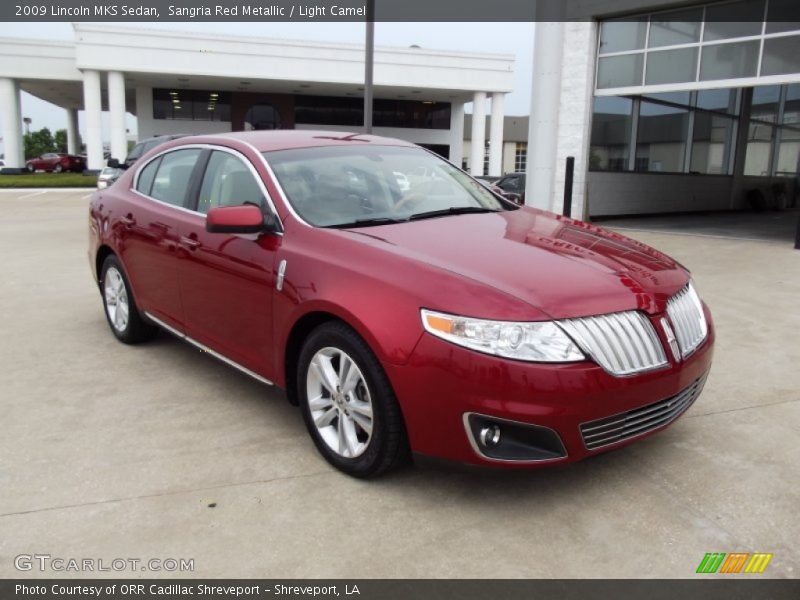 Sangria Red Metallic / Light Camel 2009 Lincoln MKS Sedan