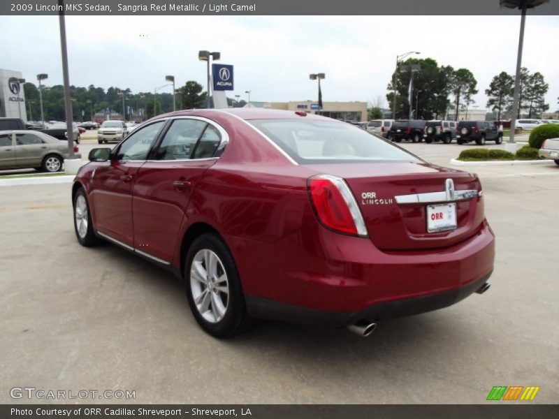 Sangria Red Metallic / Light Camel 2009 Lincoln MKS Sedan