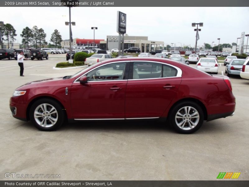 Sangria Red Metallic / Light Camel 2009 Lincoln MKS Sedan