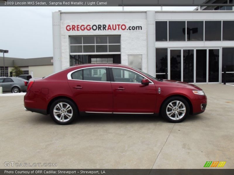 Sangria Red Metallic / Light Camel 2009 Lincoln MKS Sedan