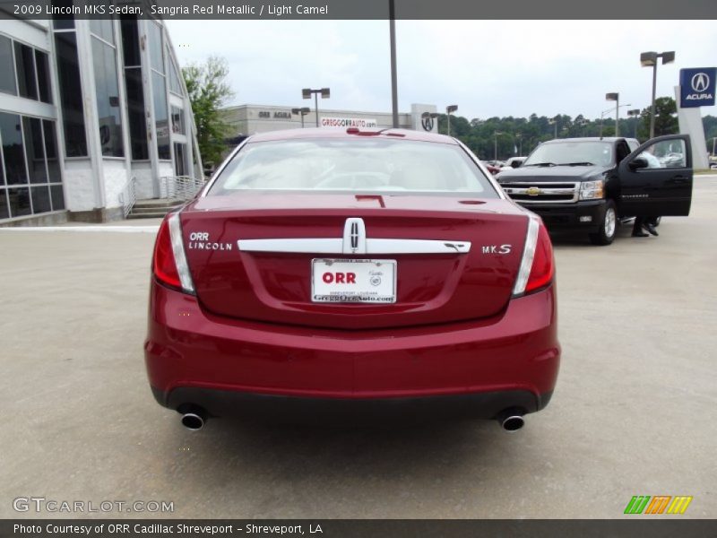 Sangria Red Metallic / Light Camel 2009 Lincoln MKS Sedan