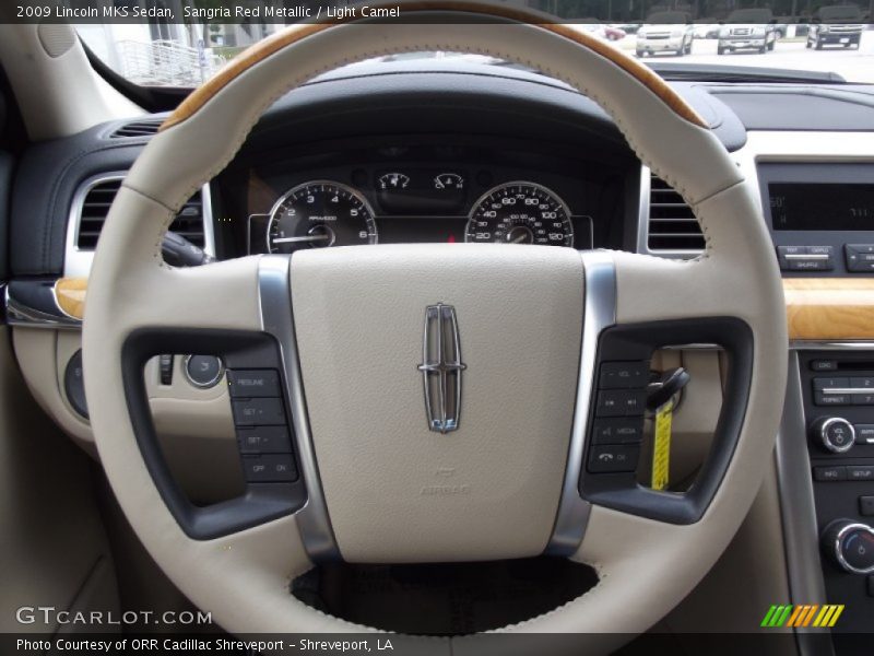 Sangria Red Metallic / Light Camel 2009 Lincoln MKS Sedan