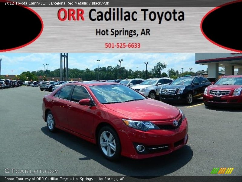Barcelona Red Metallic / Black/Ash 2012 Toyota Camry SE